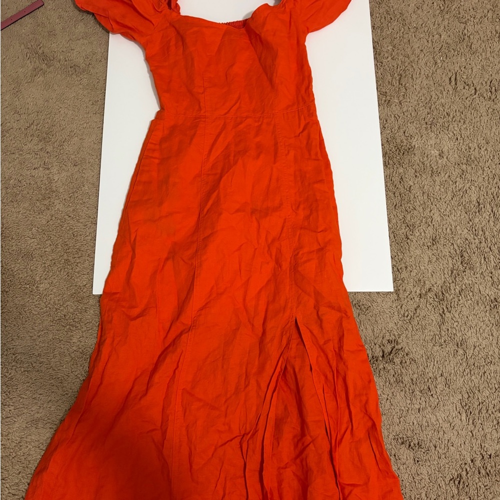 Banana Republic Orange Smocked Top
